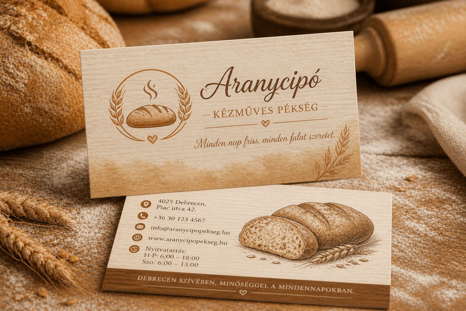 Kétoldalas színes névjegykártya nyomtatás debreceni vállalkozóknak.