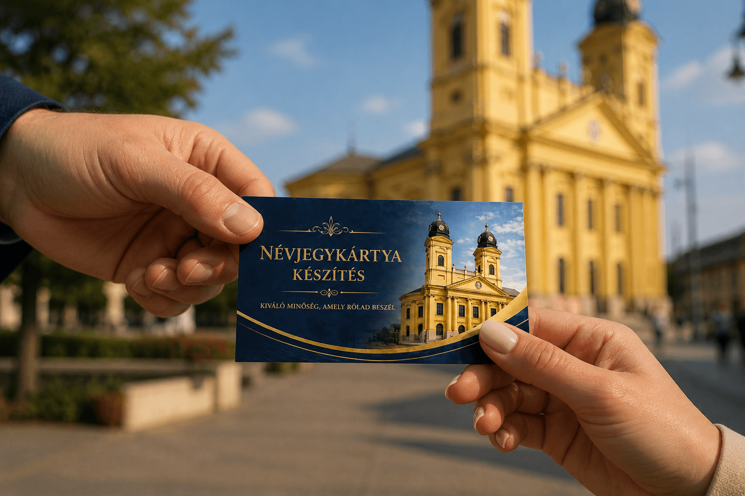 Névjegykártyák személyes átvétele debreceni irodánkban.